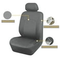 thumbnail image 3 of Flying Banner Classic Gray Polyester Airbag Compatible Installations Front Rear Seat Covers 4 Pieces, 3 of 7