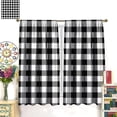 thumbnail image 6 of Pink and White Striped Valance Curtain Vertical Stripe Geometric Modern Farmhouse Chic Style Rod Pocket Valance Window Treatments Short Curtains for Kitchen Living Room Bathroom 54x18inch, 6 of 6