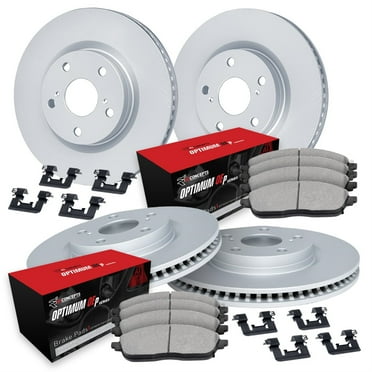 R1 Concepts Carbon Coated Disc Brake Rotor Set with Optimum Oe Pads and Hardware WDUH2-03100