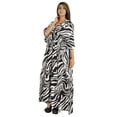thumbnail image 3 of Moomaya Robe de Nuit Longue Maxi pour Femmes, Cache-Maillot Imprimé à Manches Kimono, Maxi Kaftan, Robe de Nuit, Vêtement de Nuit, 3 of 6