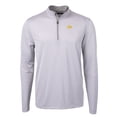 thumbnail image 2 of Men's Cutter & Buck  Gray/White Iowa Hawkeyes Big & Tall Virtue Eco Pique Micro Stripe Recycled Quarter-Zip Pullover Top, 2 of 3