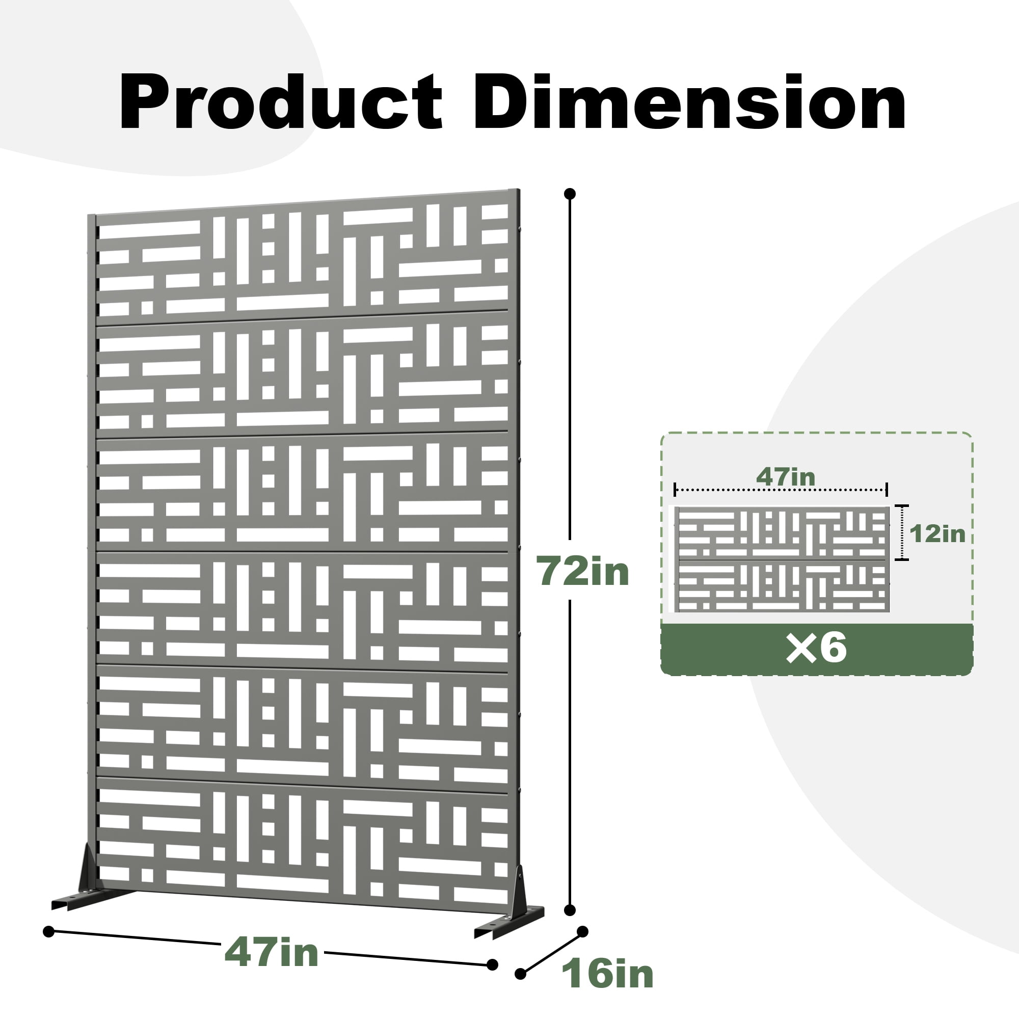 Privacy Metal Screen Fence Panel