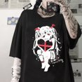 thumbnail image 3 of Camiseta Punk holgada estética para mujer, camiseta gótica Grunge oscura, camisetas góticas para mujer, ropa Harajuku, Top Y2k, ropa de calle, 3 of 5