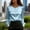 A810 Light Blue, variant on Blouse for Women Crewneck Long Sleeve Dressy Fashion Fit Vertical Pearl Button Decor Satin Fabric Elegant Officewear Sophisticated Work Tops