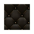 thumbnail image 2 of LQPWZU Black and Gold 3D Diamond Soft Case Faux Leather Wall Mural Wallpaper for Bedroom Living Room Tv Background 15.7" Wx118 L (Not Peel and Stick), 2 of 2