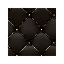 LQPWZU Black and Gold 3D Diamond Faux Leather Wallpaper – 15.7" Wx118" L, Non-Peel and Stick, Ideal for Bedroom TV Background & Living Room