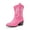 PINK, variant on Cowboy Boots for Women, Mid Calf Cowgirl Boots with Embroidery Round Toe Western Chunky Low Heel Shoes