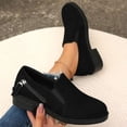 thumbnail image 4 of Womens Zipper Chunky Low Heeled Shoes Round Toe Comfortable Dress Shoes Business Wedding Office Shoes Women's Casual Loafers, 4 of 9
