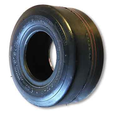11 X 6.00 X 5 Slick Tire, 4 Ply, Tubeless, 6.25" Wide, 11.0" OD