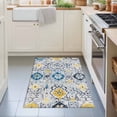 thumbnail image 3 of Entryway Rug 2'x3', Vintage Ethnic Kitchen Runner Rugs Non-Slip Carpet Mats, Morocco Boho Farmhouse Abstract Texture Bedside Rugs Runners Washable Floor Carpet for Bathroom Laundry Room, 3 of 8