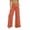 Red, variant on Costeam Womens High Waisted Wide Leg Pants Ruffle Flared Hem with Side Pockets Elastic Back Waist Loose Fit Solid Color Lightweight Soft Flowy Casual Full Length Trousers