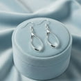 thumbnail image 4 of Twisted Teardrop Post Dangle Earrings in 925 Sterling Silver | Handcrafted Elegant Jewelry for Women | Modern Everyday Style, 4 of 5