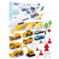 thumbnail image 3 of Construction Trucks Car Toys Set With  Wheel Transport Cargo Airplane, 3 of 6