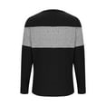 thumbnail image 6 of Elvqul Womens Striped Shirts Casual V-Neck Blouses Loose Fit Pullover Black Dressy Tops for Women, 6 of 7