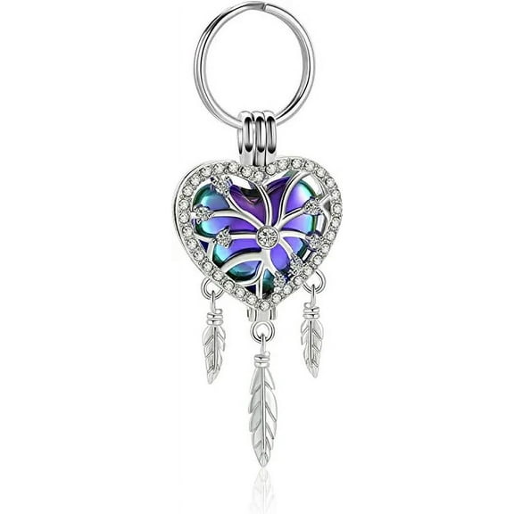 Cremation Jewelry Dream Catcher Urn Key chain for Ashes for Women Men Memorial Angel Wing Human Pet Ashes Pendant for Family/dad/mom/sister/grandparents