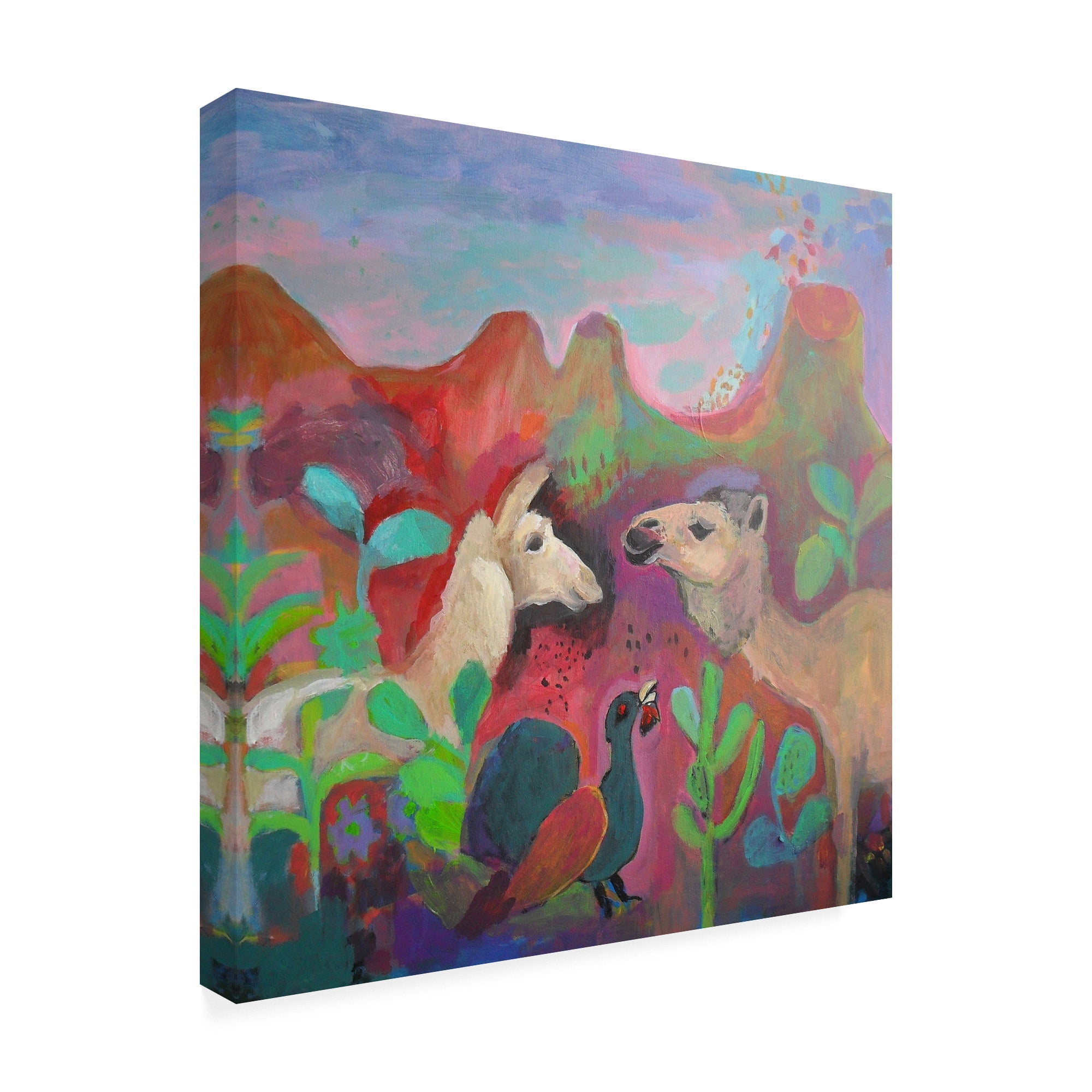 Trademark Fine Art 'The Camel and the Llama' Canvas Art by Iria Fernandez Alvare