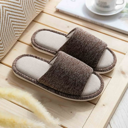 

Cathalem Men S Slippers 11 Couple Models Shoes Indoor Non Slip Home Slippers Four Seasons Linen Mens Slipper Boots Size 12 C 8.5
