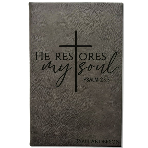 Personalized Christian Prayer Journal for Men & Women, Custom Engraved Name, Daily Devotional, Scripture Writing, Gratitude and Faith Gift