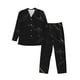 thumbnail image 1 of Balery Black Marble Texture Abstract Pijama para Hombre de Dos Piezas con Manga Larga, Conjunto de Dormir y Descanso Suave con Bolsillos-Small, 1 of 7