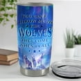 thumbnail image 4 of Personalized Wolf Stainless Steel Tumbler 20oz Tumblers with Lid Gift for Men Dad Son Christmas Birthday, 4 of 6