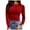 Z1 Red, variant on Womens Casual Blouses Long Sleeve Crew Neck Stretch Thin Ribbed Slim Fit Basic Tees Pure Color Tops,Z1 Black,S