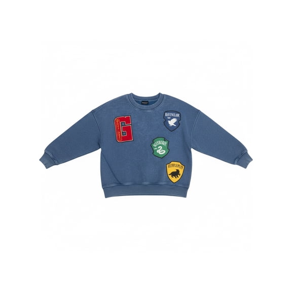 Harry Potter, Women's & Young Women's Graphic Crewneck Sweatshirt with Patches, Sizes XXS-2XL