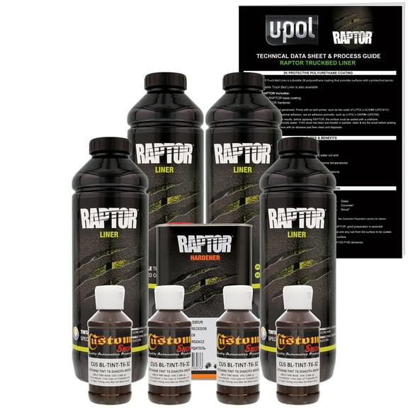 Raptor Dakota Brown Urethane Spray-On Truck Bed Liner Texture Coating, 4 Liters