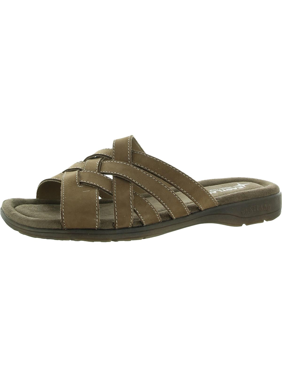 Eastland Womens Hazel Leather Casual Slide Sandals
