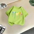 thumbnail image 5 of LUOGENLI T-Shirt pour Filles T-Shirt pour Enfant Fille Mignonne Mode Imprimée Col Rond Manches Courtes Tee Été Décontracté Doux Ample T-Shirt Hauts Maxi Chemises pour Filles Paquet Vert Pâle 8-10 Ans, 5 of 5