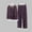 Purple, variant on Cute Womens Fall Pajamas Sevevn Women's Elegant Solid Velour Pajama Set Crew Neck Long Sleeves Full Pants with Lace Detailing