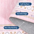 thumbnail image 5 of Garvee 2'x6' Washable Runner Rug Modern Bordered Rug Floral Rug Non Slip Bedroom Runner for Laundry Room Kitchen, Pink, 5 of 8