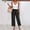 *Black, variant on ClodeEU Womens Linen Blend Drawstring Pants ,Baggy Cropped Pants with Front Patch Pockets Black,Womens Plus S