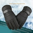 thumbnail image 6 of Eoperou Winter Outdoor Gloves Touch Screen Adjustable Full Finger Hand Protection Thicken Keep Warm Plush Lining Men Women Windproof Cycling Gloves Ridding Accessories, 6 of 7