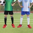 thumbnail image 3 of 1 Pair Knee High Striped Football Socks Anti-slip Moisture Wicking Stretch Kids Youth Athletic Sports Soccer Compression Cushion High Tube Stockings, 3 of 7