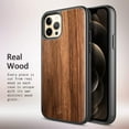 thumbnail image 6 of Nagebee Case for iPhone 12, iPhone 12 Pro 6.1 inch (2020 Release), Real Natural Walnut Wood, Dual Layer Hybrid Protective Bumper Shockproof Phone Cover (Every Piece is Unique) - Wood, 6 of 6