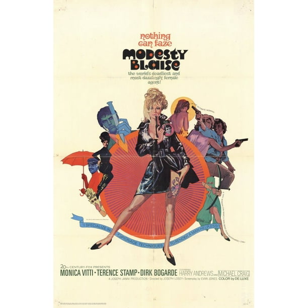 Modesty Blaise Movie Poster Style A 11 X 17 1966 Walmart Com Walmart Com