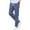 Blue, variant on Men's Casual Elastic Waistband Drawstring Breathable Solid Color Pants, Loose Fit Trousers for Daily Wear and Relaxation,Army Green,L
