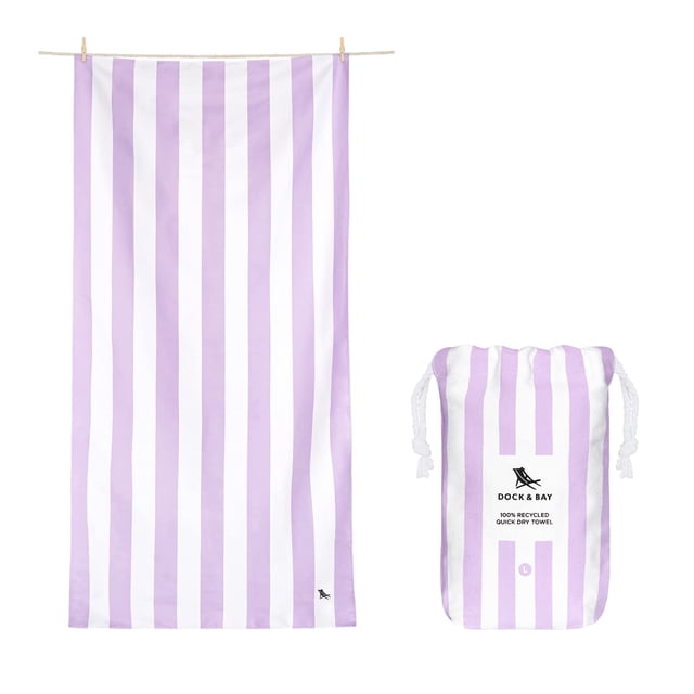 Toalla de playa Dock & Bay Cabana Light Lombok Lilac 160x90 cm