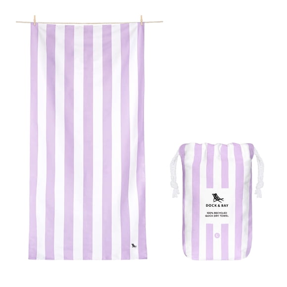 Toalla de playa Dock & Bay Cabana Light Lombok Lilac 160x90 cm