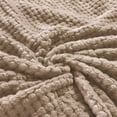 thumbnail image 6 of Exclusivo Mezcla Waffle Textured Soft Fleece Blanket, King Size Bed Blanket, Cozy Warm and Lightweight (Camel, 90"x104"), 6 of 6