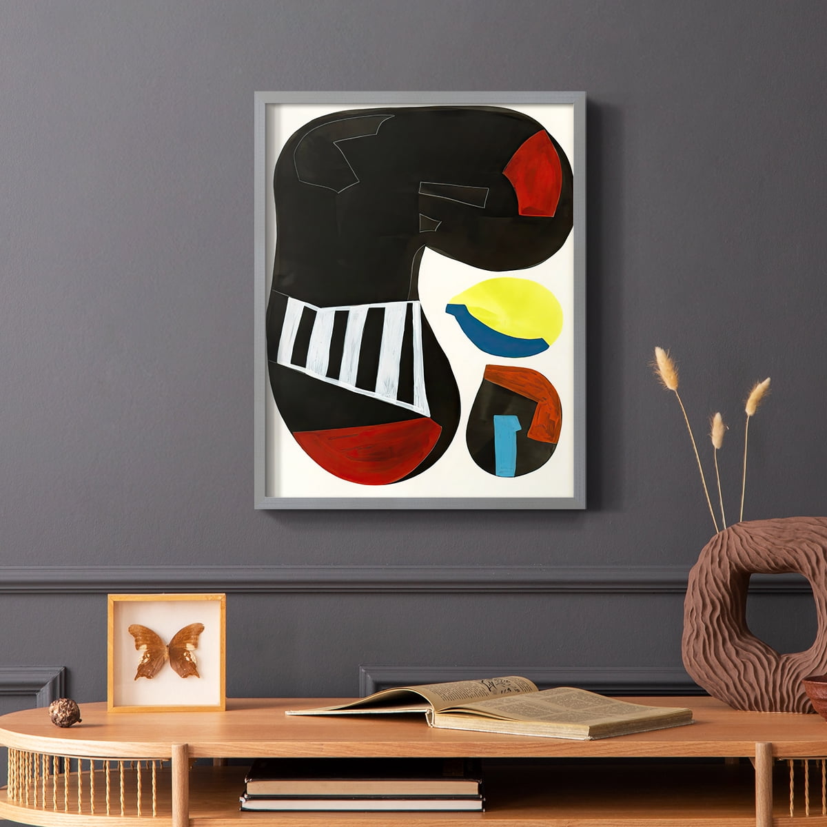 Barcelona I in Paper Solid Wood 22 x 28 Framed Print