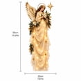 thumbnail image 3 of Lighted Christmas Angel Wall Decor, Acrylic Angel Wall Hanging with Warm LED Fairy Lights, Elegant Angel Wall Art with Floral & Star Details for Indoor Xmas Holiday Decoration, 3 of 8