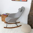 thumbnail image 5 of Pemberly Row Mid-Century Modern Tight Back Fabric Rocking Chair in Gray, 5 of 6