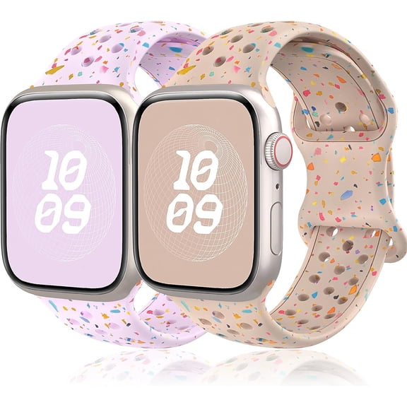 PINHEN Sport Band for Apple Watch Bands 40mm 41mm 44mm 45mm iWatch Band 38mm 42mm 49mm Women Men,Recycled Plastic - Soft Breathable Silicone Strap for Apple Watch Nike Series 9 8 7 6 5 4 3 Ultra/2,SE