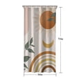 thumbnail image 5 of Brown Boho Sun, Moon and Plant Pattern Shower Curtain 36"x72" ,Bathroom Decorative Shower Curtains Set with 12 Hooks,Modern Waterproof Washable Shower Curtain, 5 of 6