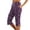 Dark Purple, variant on Women Capri Pants Fashion Comfortable Mid Waist Sport Cropped Trousers Womens Pants Sky Blue S