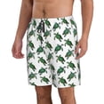 thumbnail image 2 of Cauagu Watercolor Turtle Print Men's Swim Trunks,Hawaiian Bathing Suit Swimsuits Beach Shorts with Pockets for Men Quick Dry Swimming Board Shorts-X-Large, 2 of 6