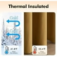 thumbnail image 5 of Velvet Curtains Gold Elegant Grommet Curtains Fall Thermal Insulated Soundproof Room Darkening Drapes for Classical Living Room Bedroom Decor 52 x 84 Inch Set of 2, 5 of 6