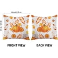 thumbnail image 6 of Throw Pillow Cover Fall Autumn Pumpkin Leaves Acorns Flowers Home Decor Pillowcase for Sofa 18x18 Inches, 6 of 6