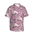thumbnail image 2 of Uemuo Rose Flowers Printed Regular Fit Short Sleeve Casual Hawaiian Shirt for Men,Aloha shirt,Tropical shirt,Floral print shirt,Vacation Beach shirt-XX-Large, 2 of 9